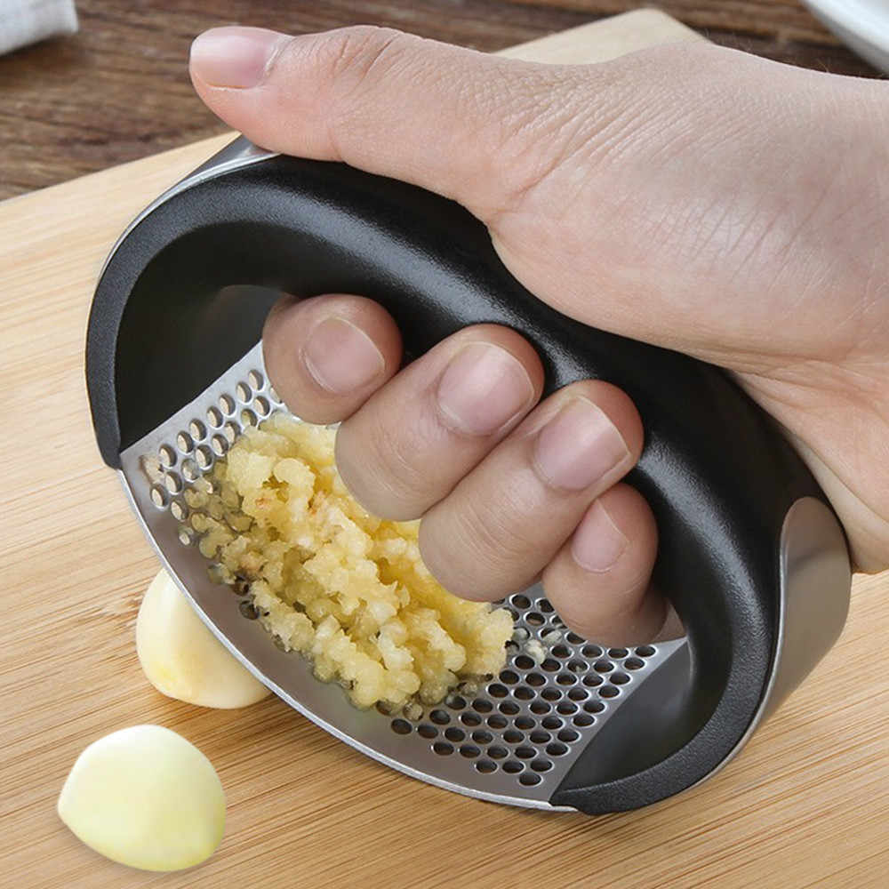 Stainless Steel Manual Garlic Press – Easy Garlic Crusher