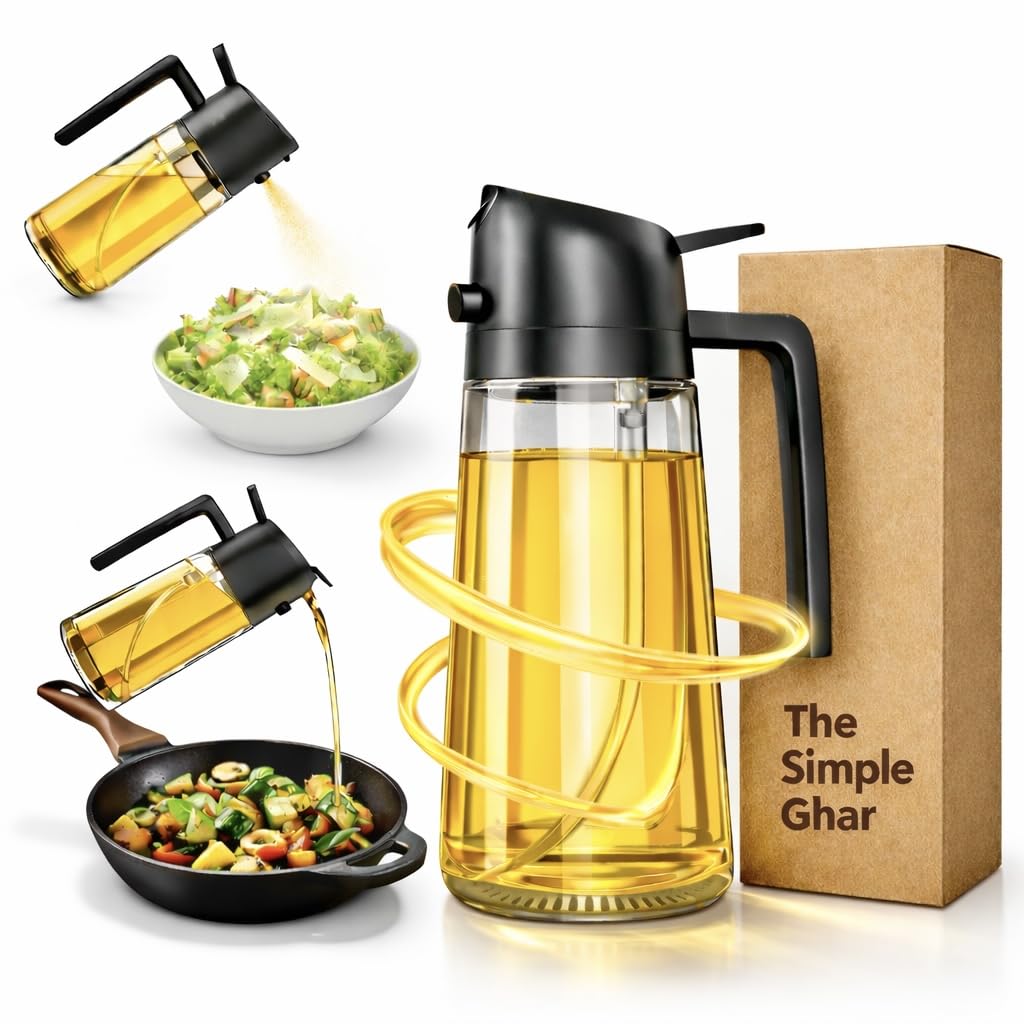 2-in-1 Glass Oil Sprayer & Dispenser Bottle