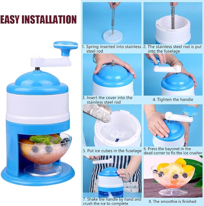 Mini Stainless Steel Ice Shaver Machine – Snow Ice Maker