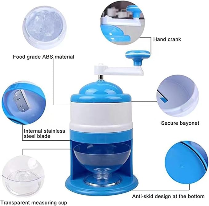 Mini Stainless Steel Ice Shaver Machine – Snow Ice Maker