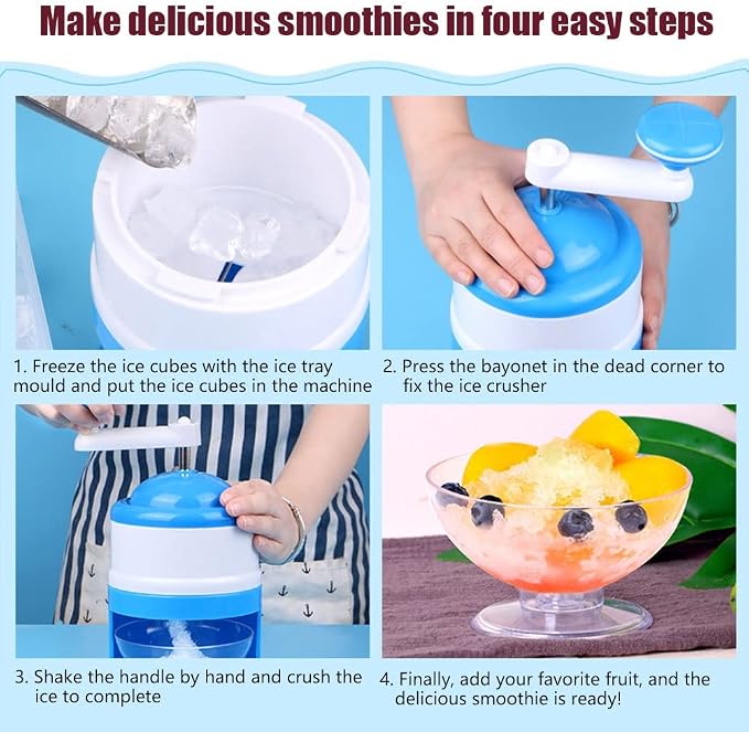 Mini Stainless Steel Ice Shaver Machine – Snow Ice Maker