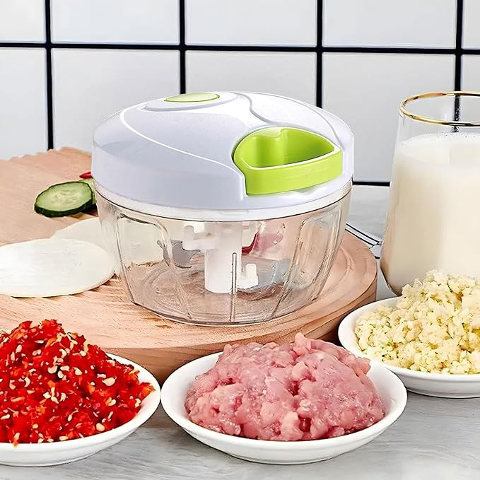 Manual Garlic Chopper Mincer – Pull String Vegetable Cutter