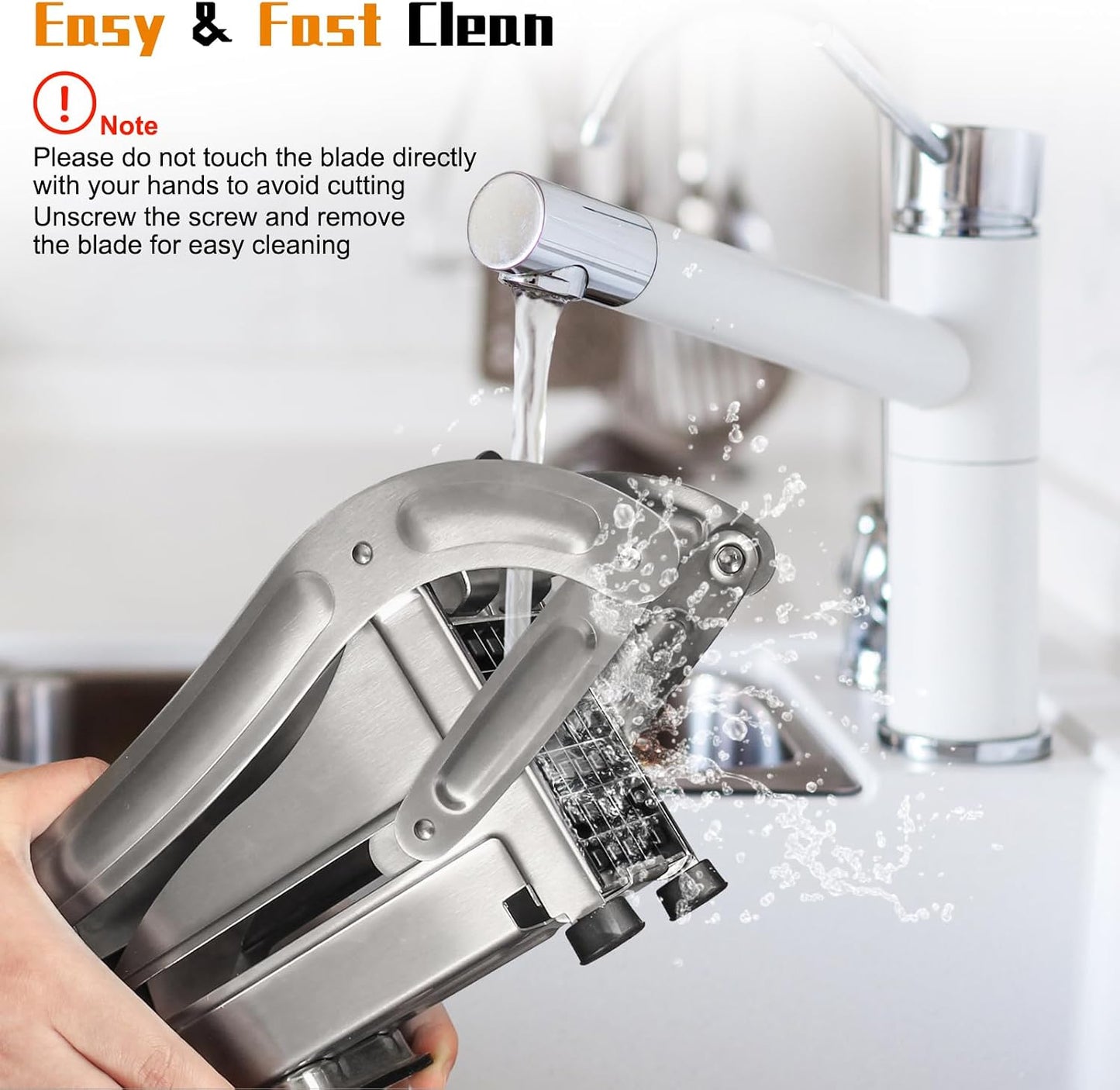 Stainless Steel French Fries Cutter – Quick & Easy Potato Slicer