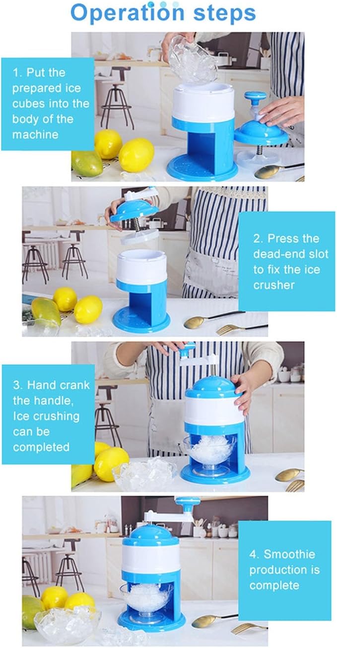 Mini Stainless Steel Ice Shaver Machine – Snow Ice Maker