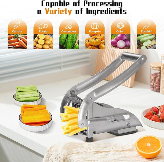 Stainless Steel French Fries Cutter – Quick & Easy Potato Slicer