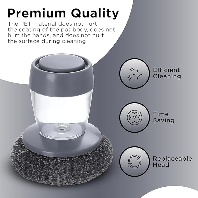 Magic Kitchen Sink Cleaning Scrubber with Soap Dispenser