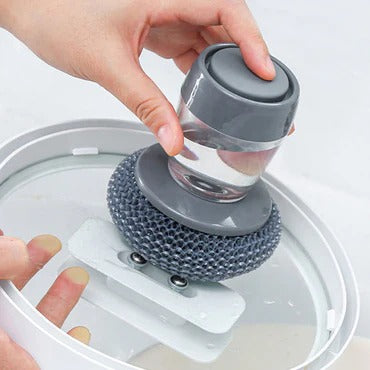 Magic Kitchen Sink Cleaning Scrubber with Soap Dispenser