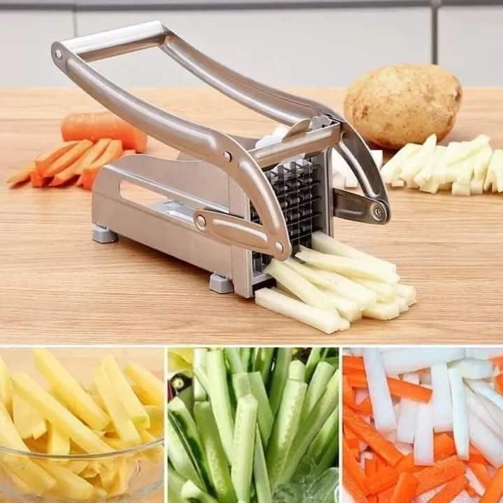 Stainless Steel French Fries Cutter – Quick & Easy Potato Slicer