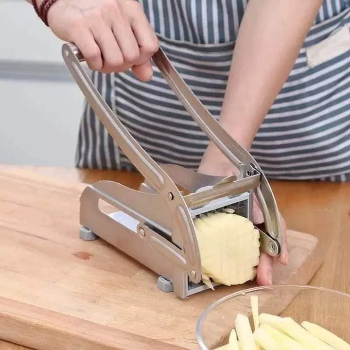 Stainless Steel French Fries Cutter – Quick & Easy Potato Slicer