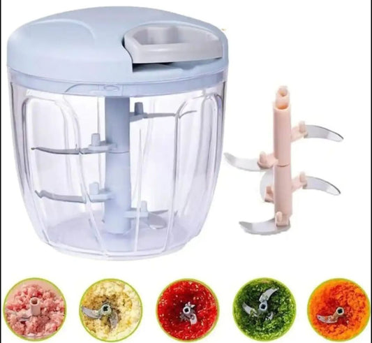 Manual Garlic Chopper Mincer – Pull String Vegetable Cutter