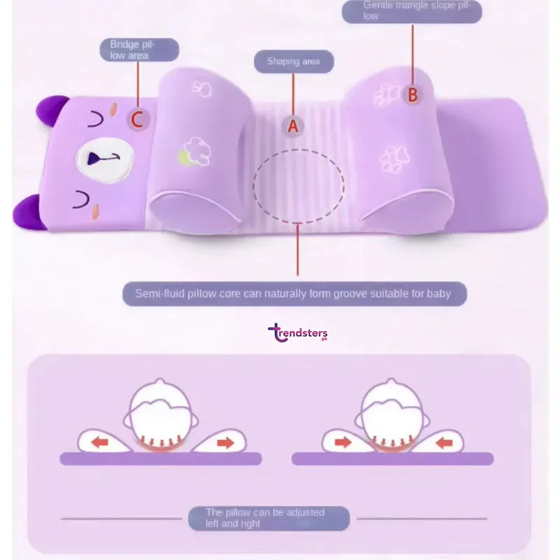 Adjustable Newborn Baby Head Shaping Pillow – Anti Flat Head Soft Support Cushion