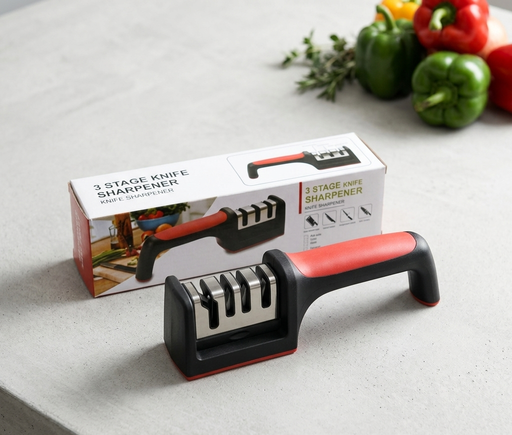 3-in-1 Knife Sharpener & Ceramic Peeler