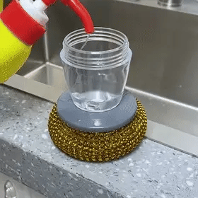 Magic Kitchen Sink Cleaning Scrubber with Soap Dispenser