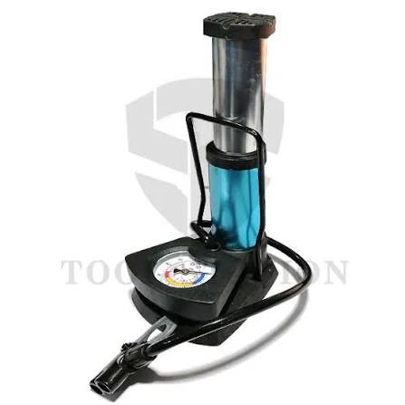 Foot & Hand Air Pump with Built-in Air Pressure Gauge